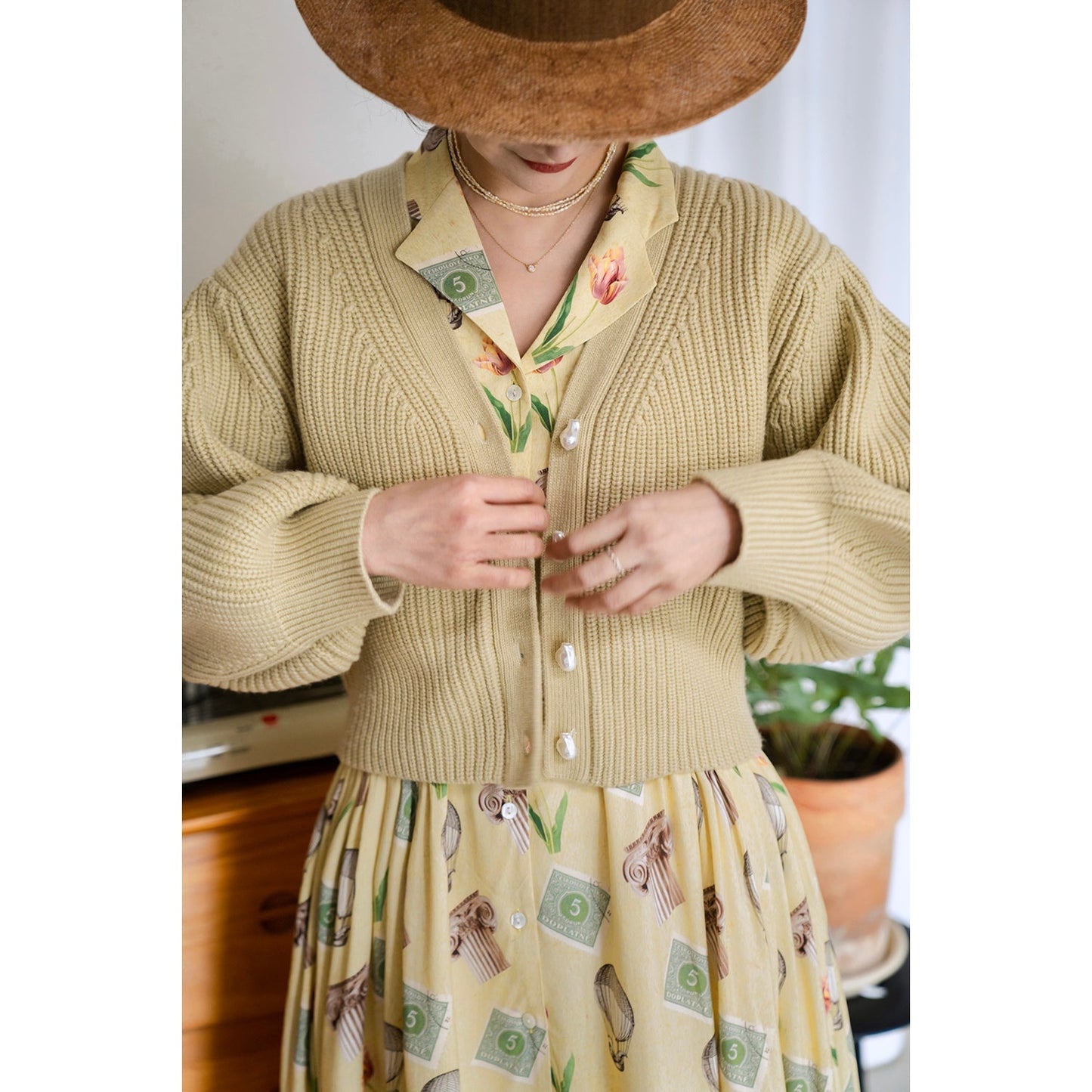 western lady's knit cardigan