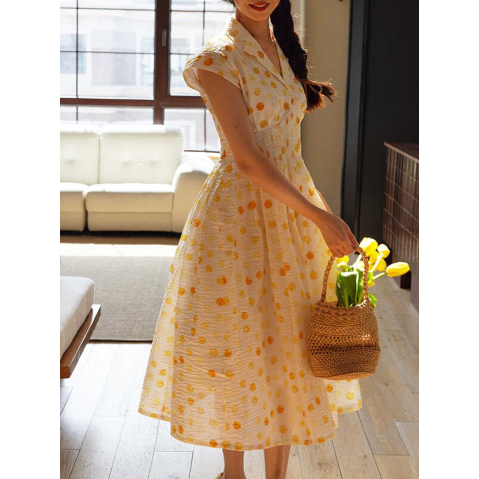 Starlight polka dot retro dress