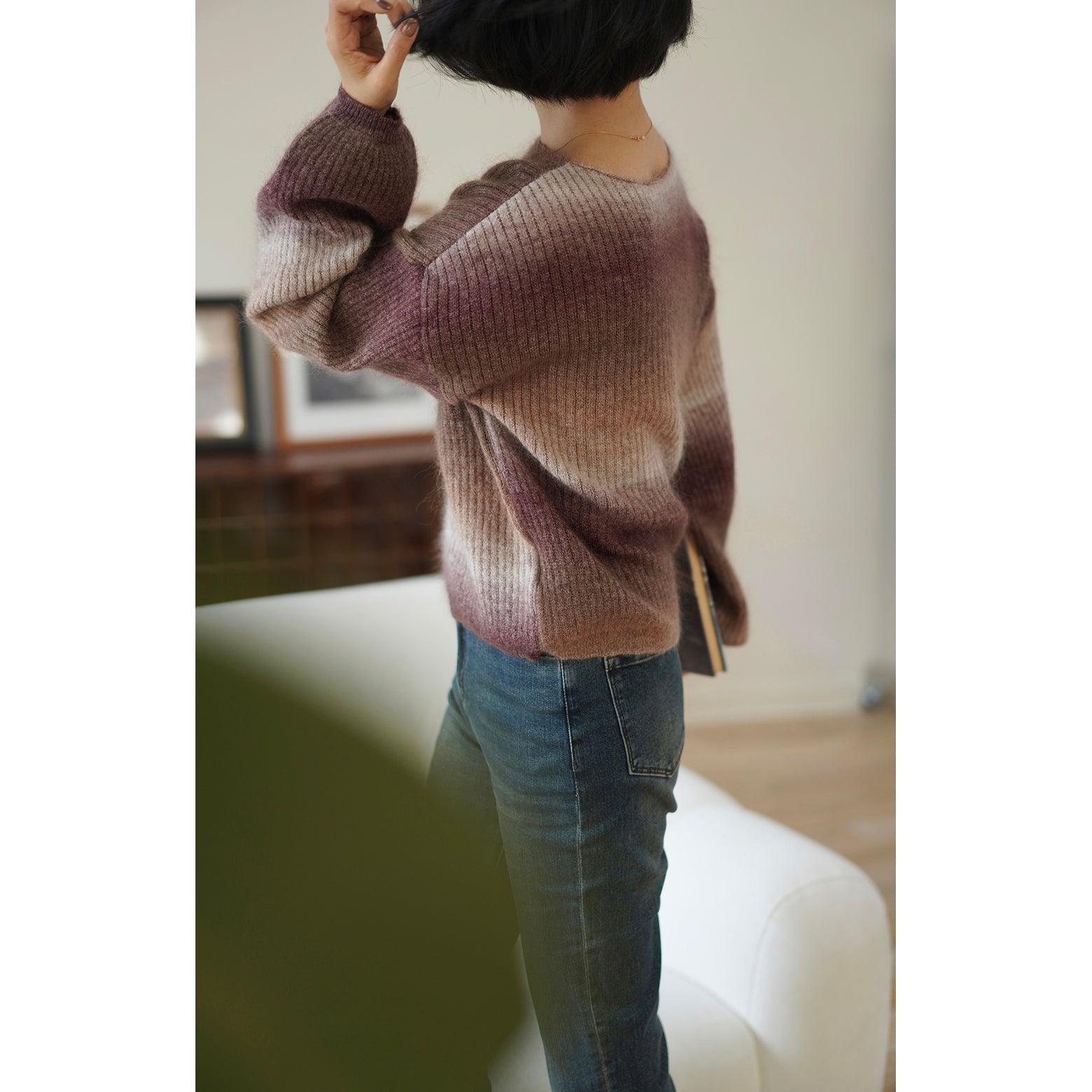 gradient mohair sweater