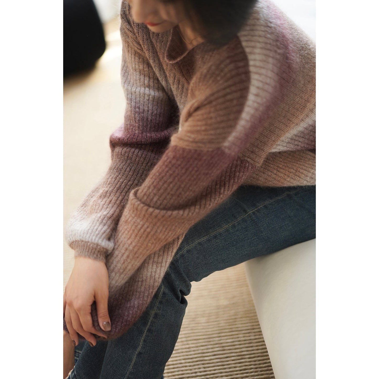 gradient mohair sweater