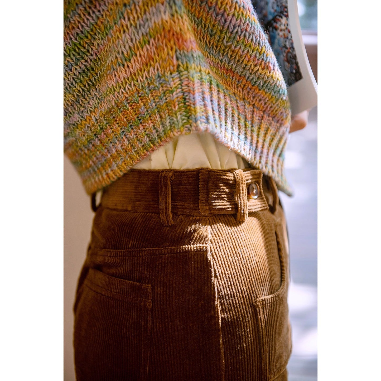 Classic corduroy color straight pants