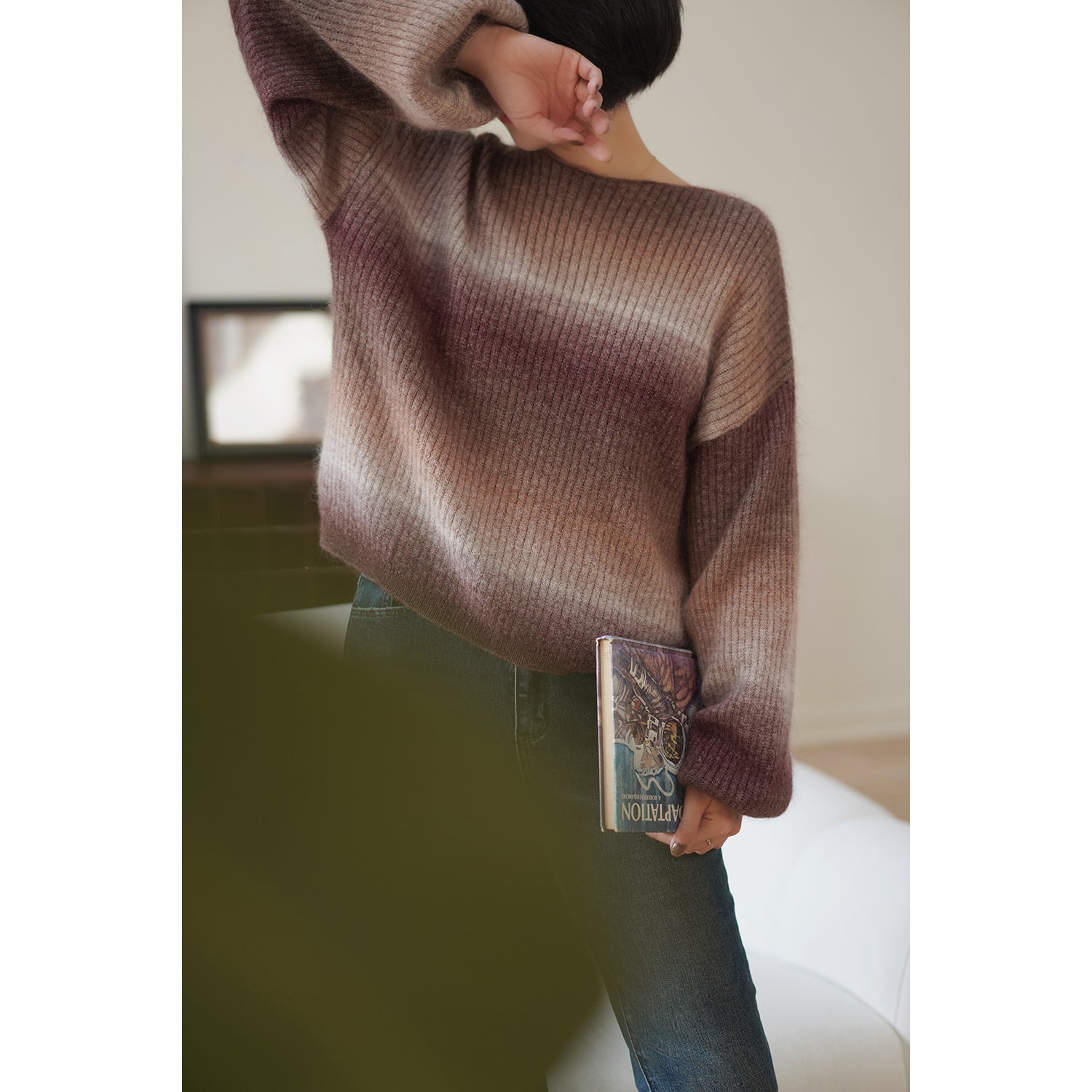 gradient mohair sweater