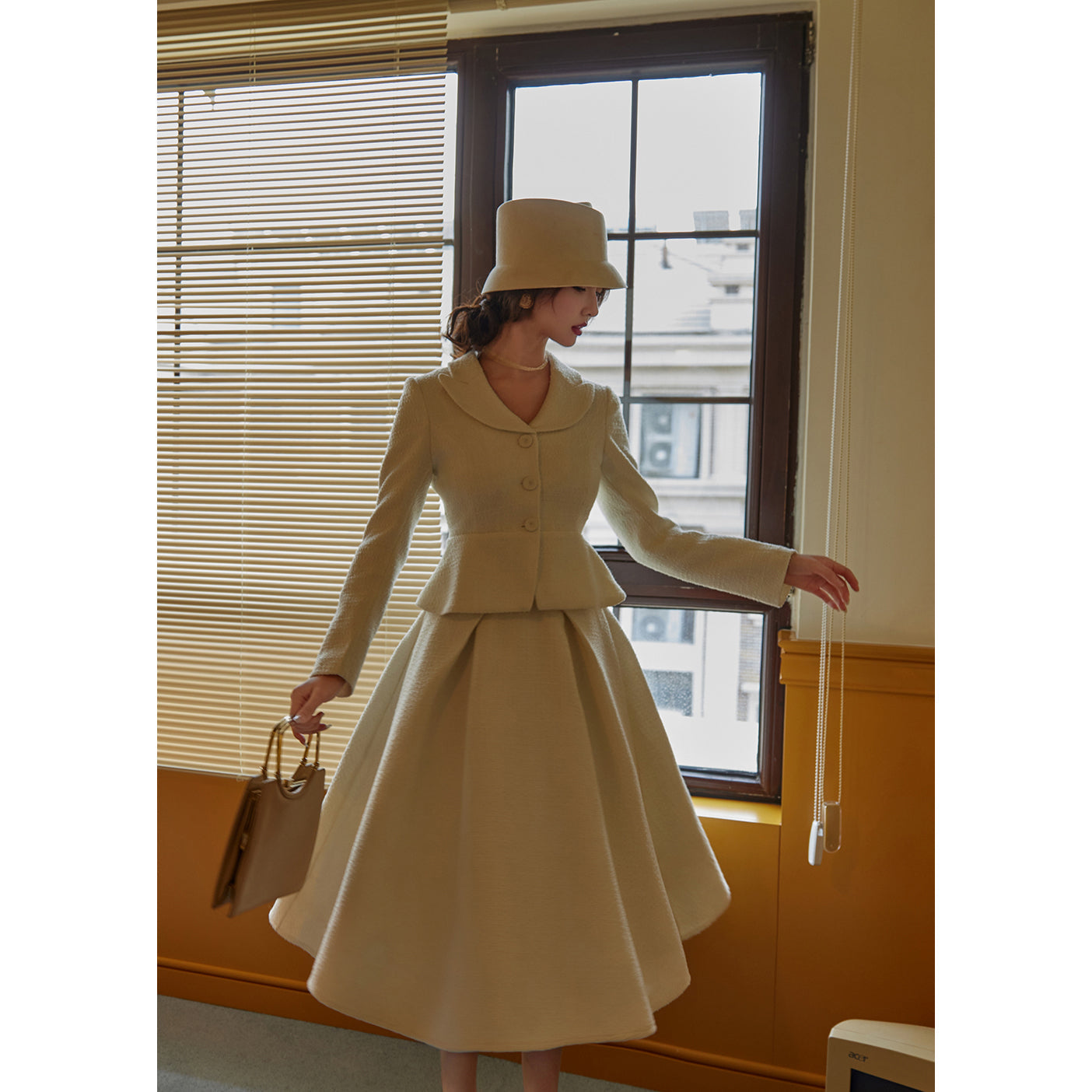 Actress Retro Jacket and Hepburn Skirt