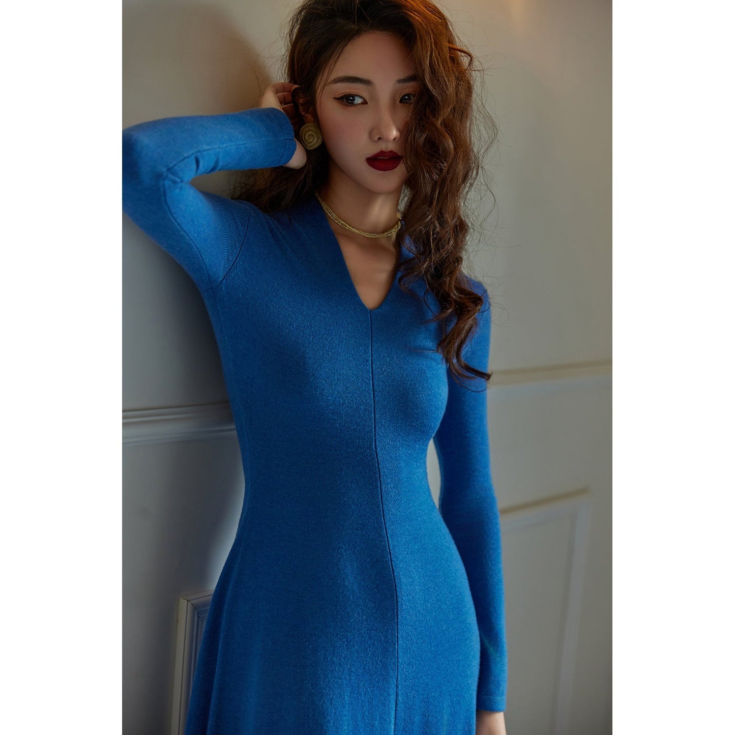 one tone knit dress