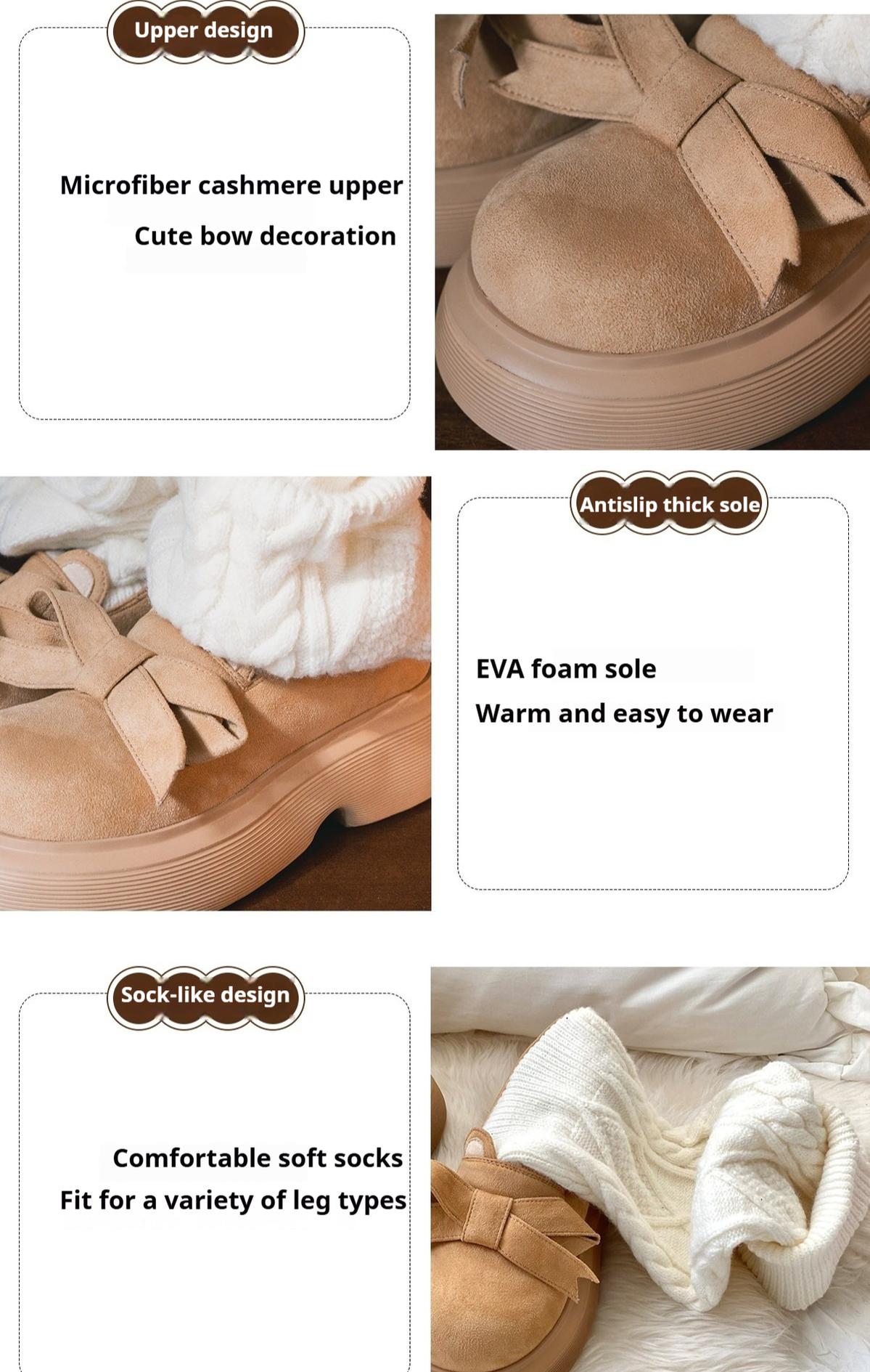 Sheep Puff - Duidui Bear - Winter Lolita Shoes Snow Boots Leg Warmer Shoes