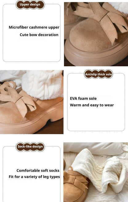 Sheep Puff - Duidui Bear - Winter Lolita Shoes Snow Boots Leg Warmer Shoes