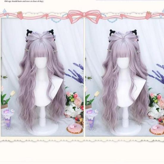 Dalao Home - Poi Balls - Sweet Lolita Wig Long Curly Purple Wigs