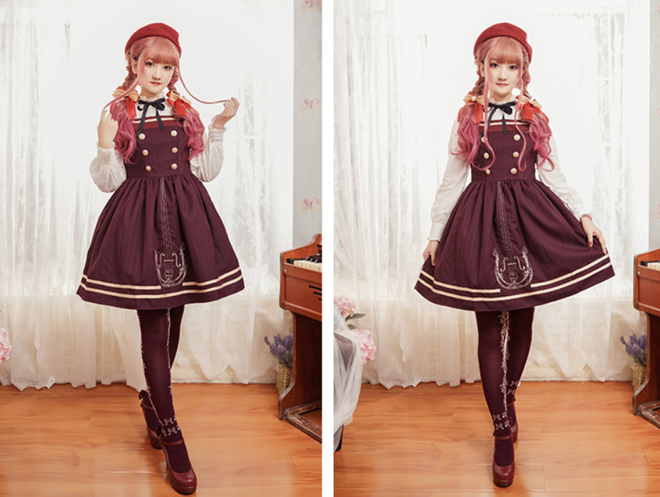 Chess Story - Magic Music School Series Fiddle Embroidery College Style Lolita JSK