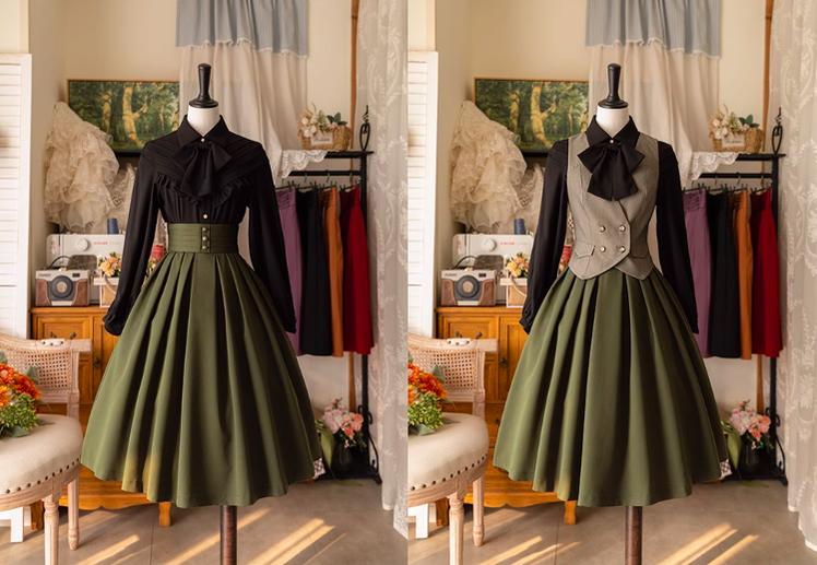 Forest Wardrobe - Forest Basket - Elegant Lolita Pleated Skirt