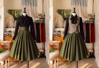 Forest Wardrobe - Forest Basket - Elegant Lolita Pleated Skirt