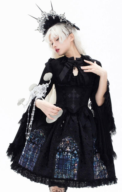 Susin Lolita - Night Traveler - Gothic Lolita Skirt Long Coat Long-Sleeved Shirt and Bustier