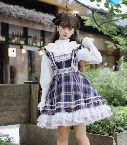 Miaoplus - Sweet Lolita Plaid JSK Multicolors Lucky Bag