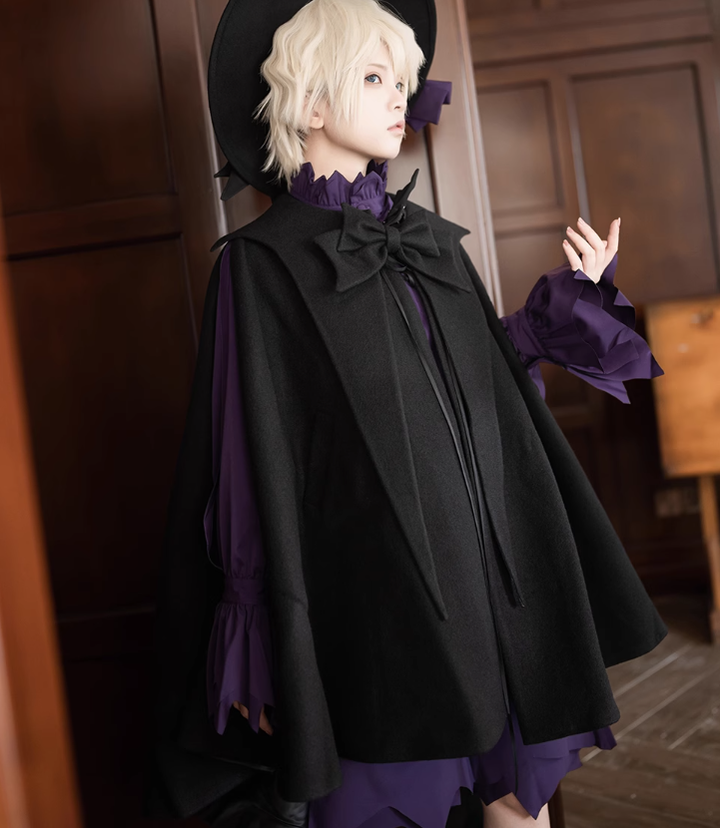 Princess Chronicles - Ouji Lolita Prince Black Bow Cloak