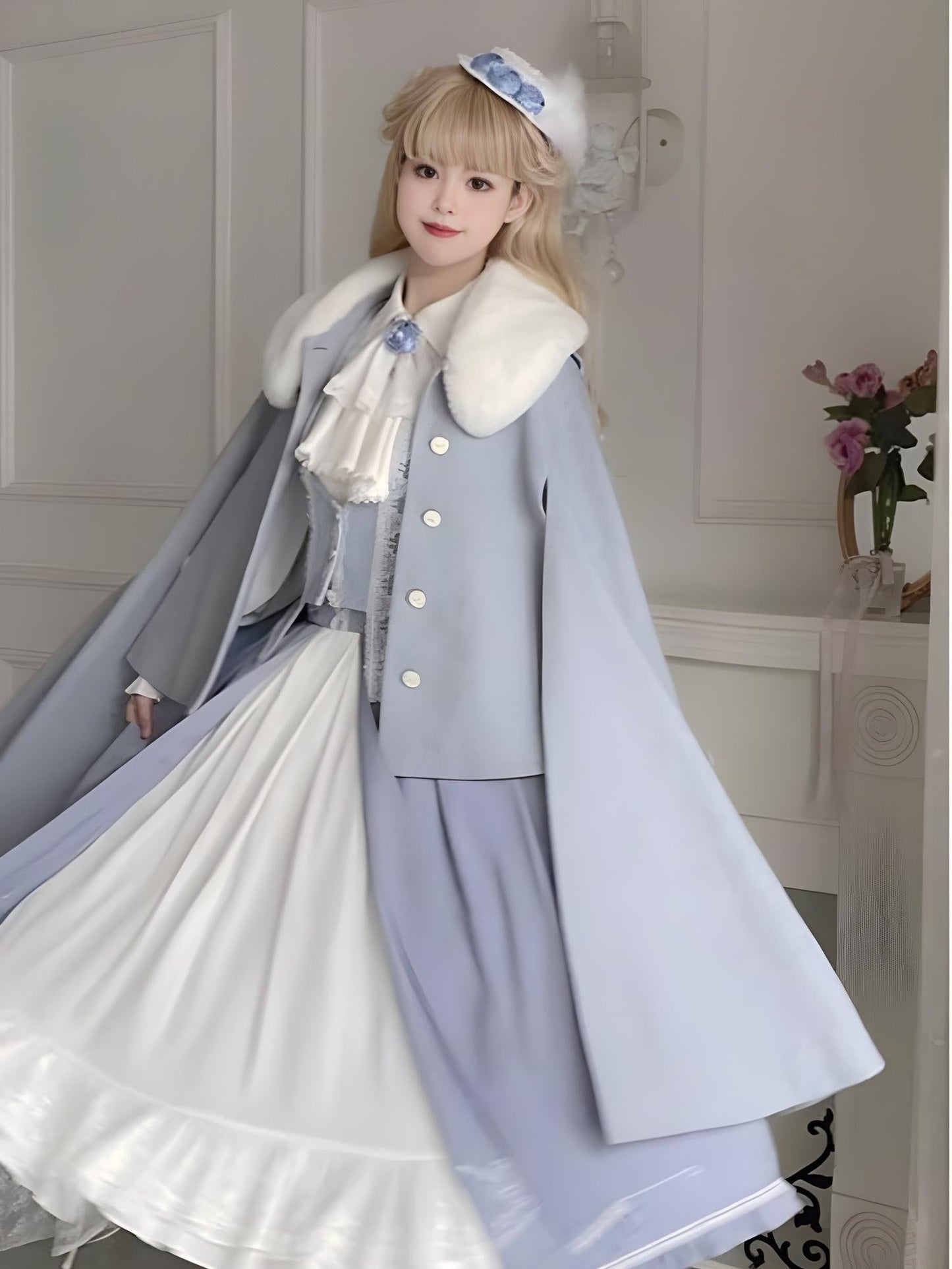 Polyhymnia - Miss Leisha - Classic Lolita Skirt Set Elegant Winter Cape