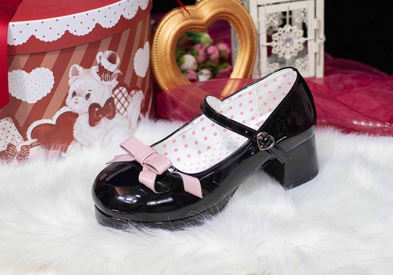 Dolly Doll - Lovers' Gift - Round Toe Middle Heel Mary Jane Lolita Shoes
