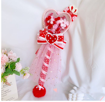 Sweetheart Endless - Sweet Lolita Fairy Wand Handmade Multicolor Heart Shaped