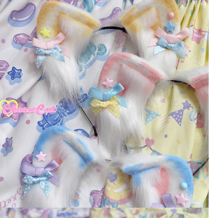 Cheese Cat - Sweet Lolita Dog Ears Shaped KC Multicolor