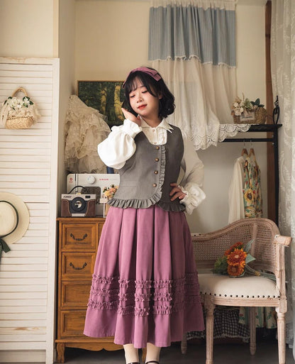 Forest Wardrobe - Forest Basket - Elegant Lolita Vest Autumn/Winter Versatile Waistcoat