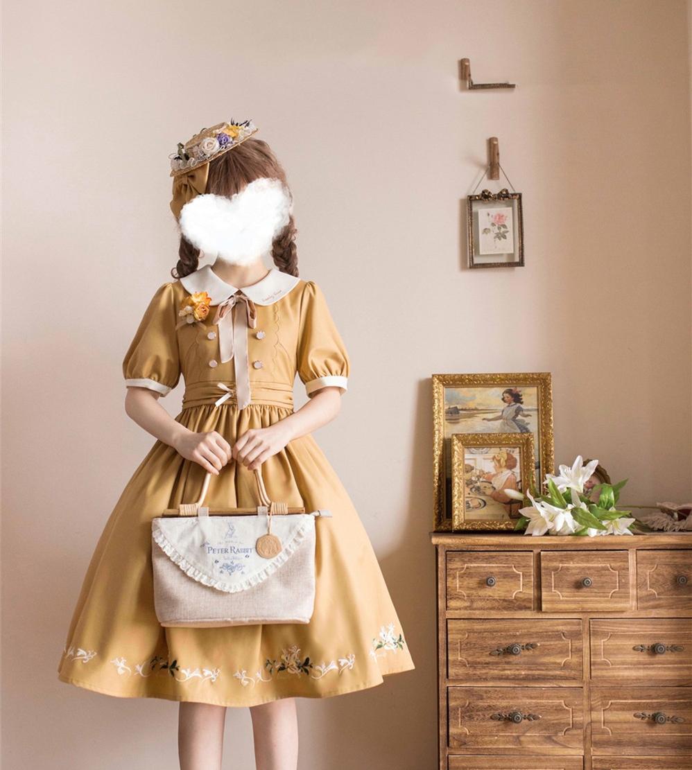 EESSILY - The Spring of Champs Elysees - Elegant Lolita Floral Embroidered OP