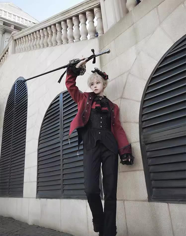 CastleToo - Coffin of Pilgrimage - Medieval European Ouji Lolita Shirt & Pants Suit