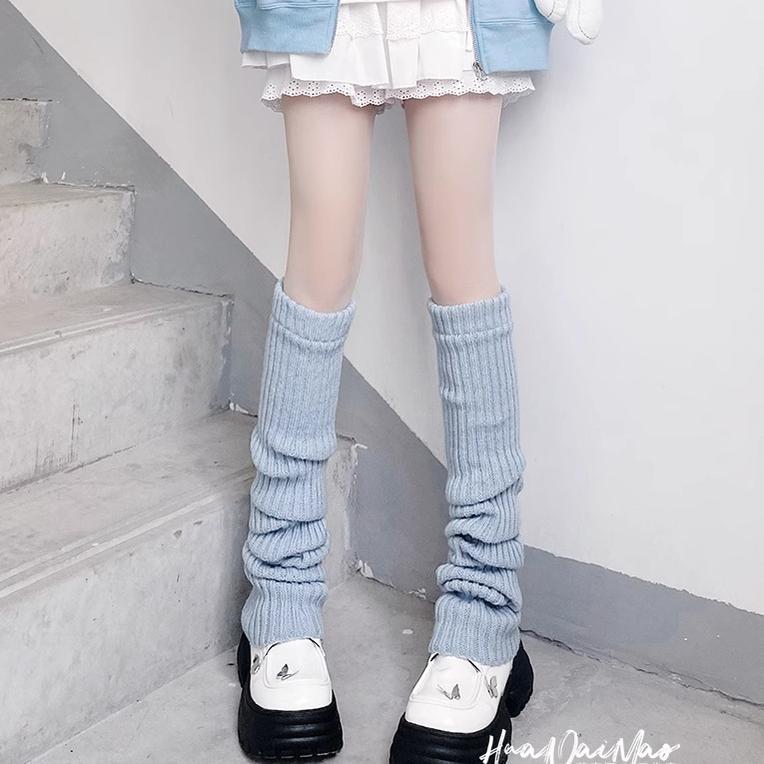 Hua Nai Cat - Winter Lolita Long Socks Knit Thigh-High Foot Covers