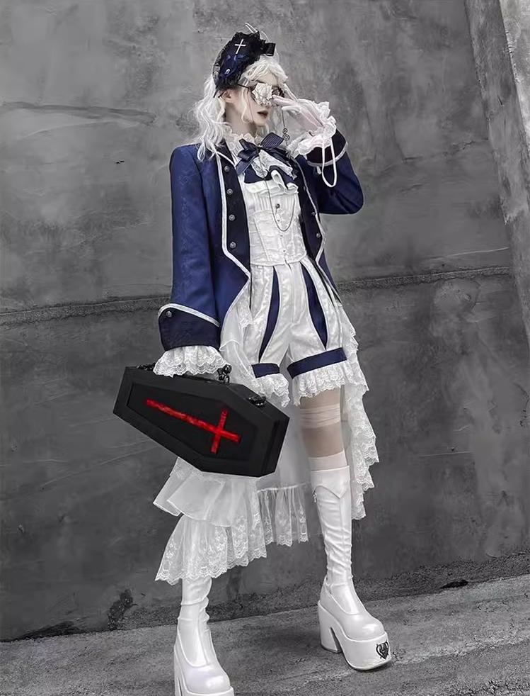 CastleToo - Coffin of Pilgrimage - Medieval European Ouji Lolita Shirt & Pants Suit