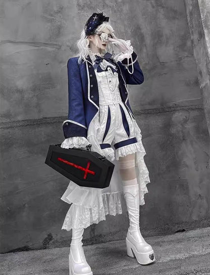 CastleToo - Coffin of Pilgrimage - Medieval European Ouji Lolita Shirt & Pants Suit