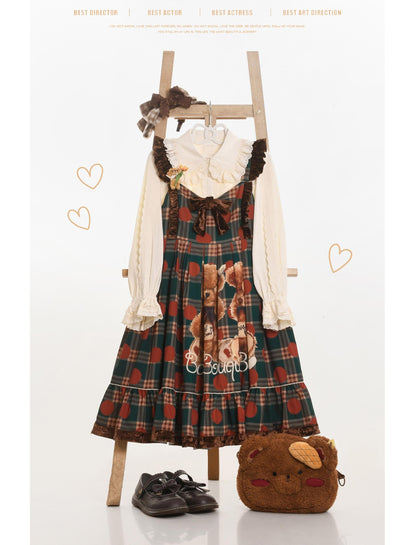 MIST - Lily - Kawaii Lolita Blouse Soft Girl Bubble Puff Sleeve