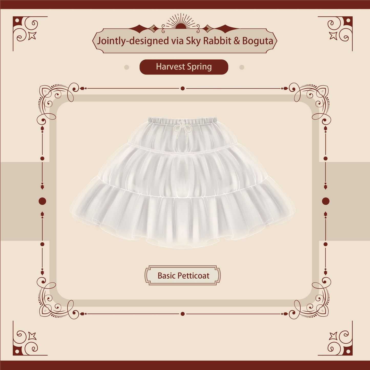 Sky Rabbit - Harvest Spring - 35cm/45cm Basic Lolita Petticoat