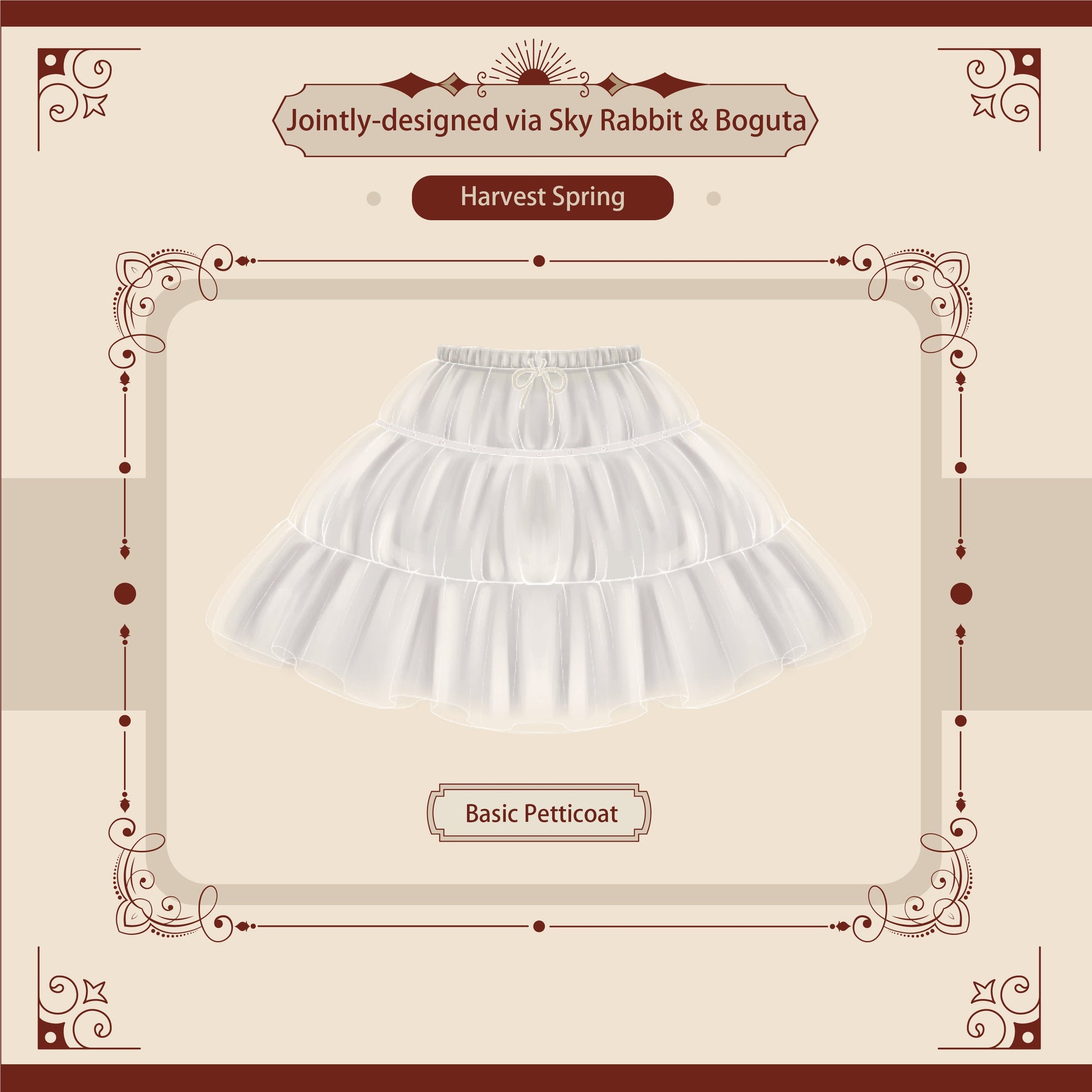 Sky Rabbit - Harvest Spring - 35cm/45cm Basic Lolita Petticoat