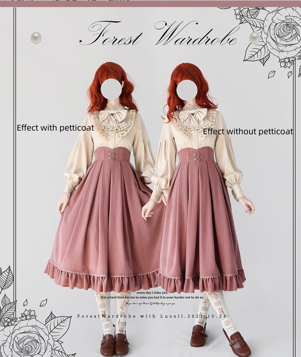 Forest Wardrobe - North of the Forest - Classic Lolita Striped Vest Skirt Set