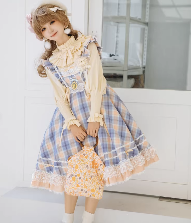 Miaoplus - Sweet Lolita Plaid JSK Multicolors Lucky Bag