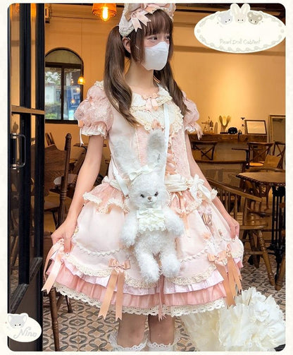 Mademoiselle Pearl - Pearl Doll Cabinet - Kawaii Lolita Plush Doll Bag with Outfit