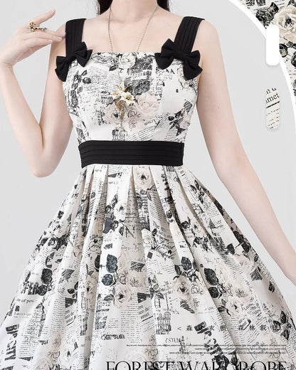 Forest Wardrobe - Forest Holiday - Elegant Lolita Foral Print JSK Dress Multicolors