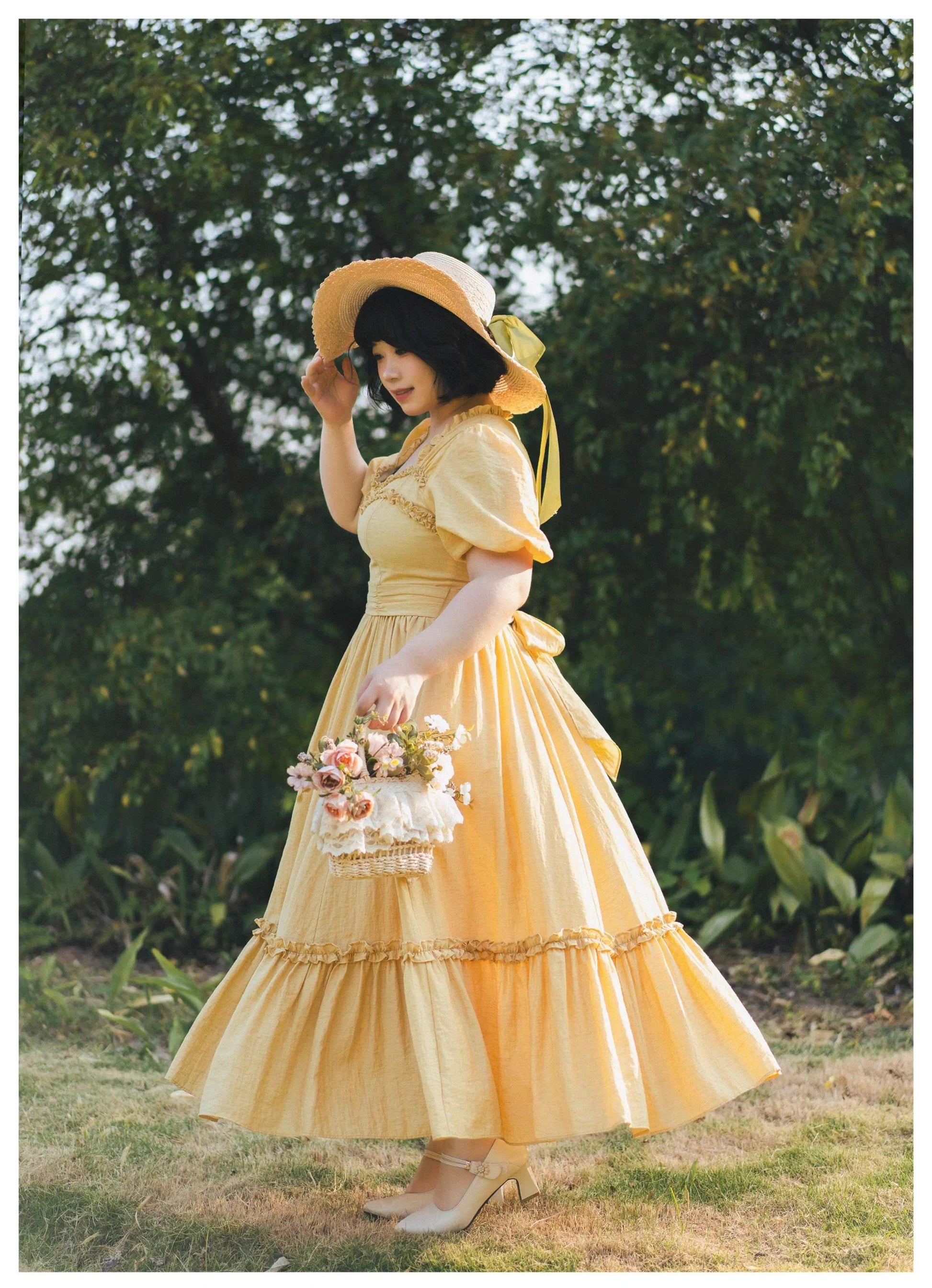 Forest Wardrobe - Forest Pastoral - Elegant Lolita Square Neck Long OP