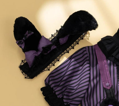 Forest Fluorescent Carps - Ouji Lolita OP Dress Circus Lolita Strip Prince Suit