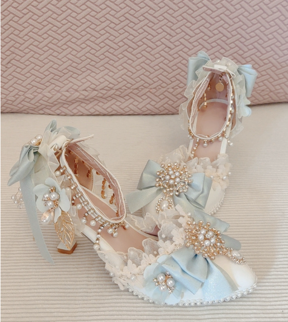 Cat Fairy - Gorgeous Lolita Tea Party Necklace, High Heels Shoes and BNT Hat