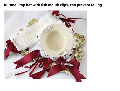 Xiaogui - Elegant Lolita Hairband Dark Red Headwear