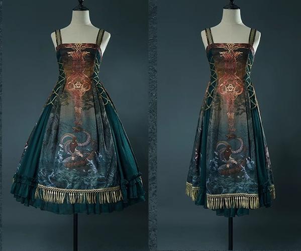 FunCcino - Ragnarok - Nordic Style Loki Lolita JSK SK Dress