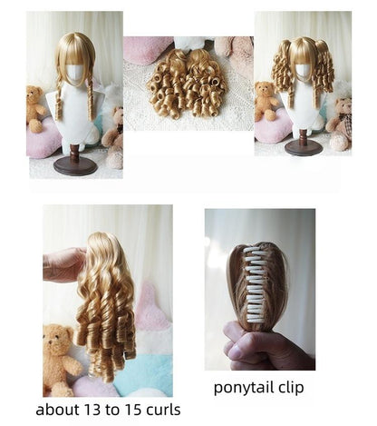 Imperial Tea - Solid Lolita Bob Wig With Detachable Curl Ponytail