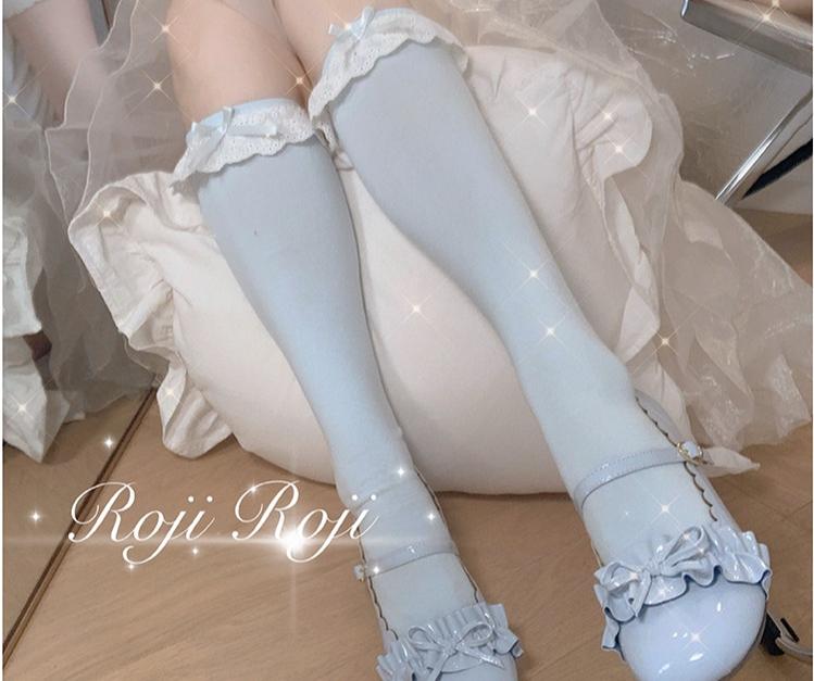 Roji Roji - Sweet Lolita Cotton Socks Bow Lace Socks