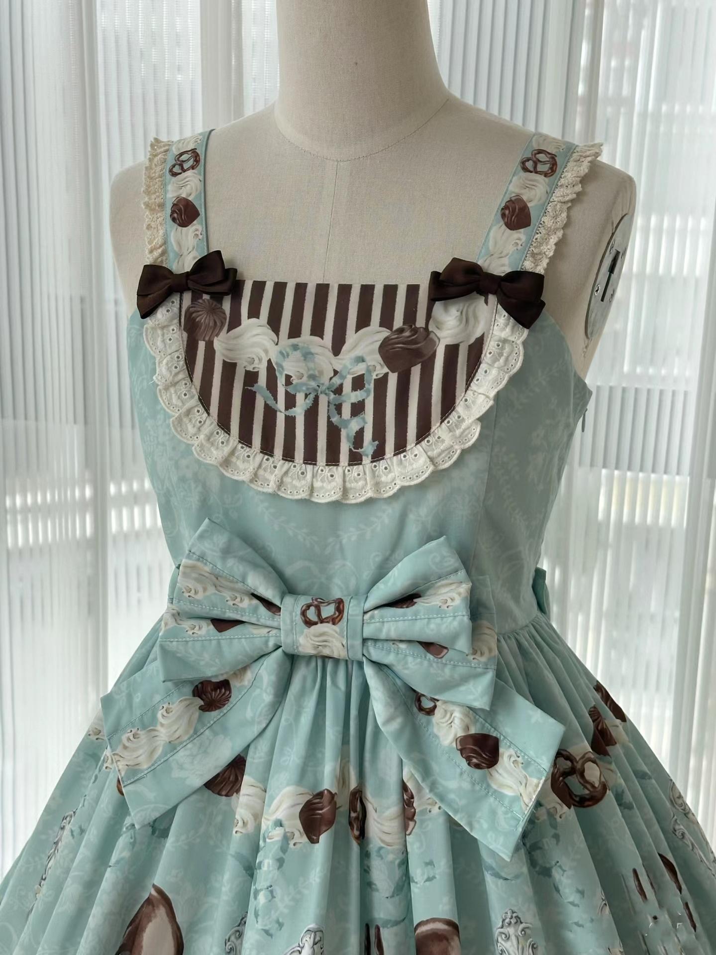 Sweet Dream Sheep - Sweet Dessert - Green Lolita Jumper Dress Lolita Headwear