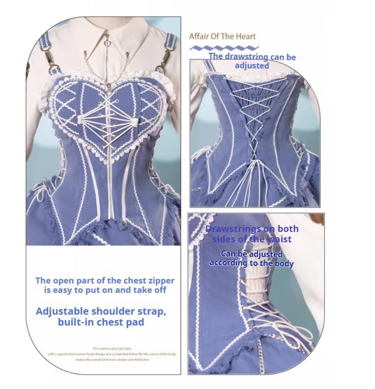 OCELOT - Love Affairs - Sweet Lolita Bodice Set Spicy Cowgirl Dress Set