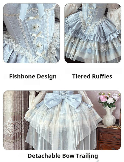 ZhiJinYuan - Fleeting Dreams - Ballet Style Sweet Lolita Mini JSK with Choker