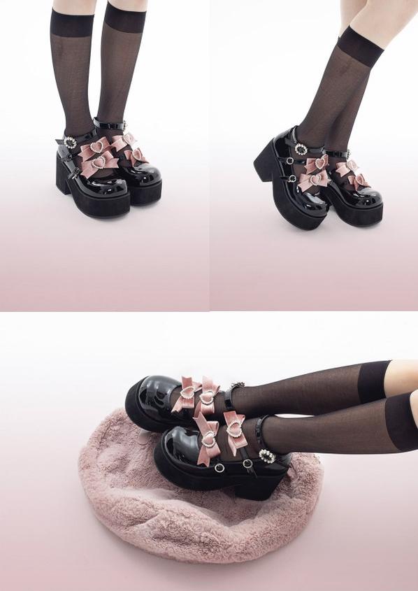 Sheep Puff - Sweet Lolita Heel Punk Platform Shoes