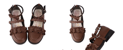 Sheep Puff - Kawaii Lolita Shoes Multicolors