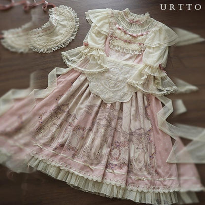Urtto - Rococo - Spring Vintage Doll Lolita OP Dress with Light Upper