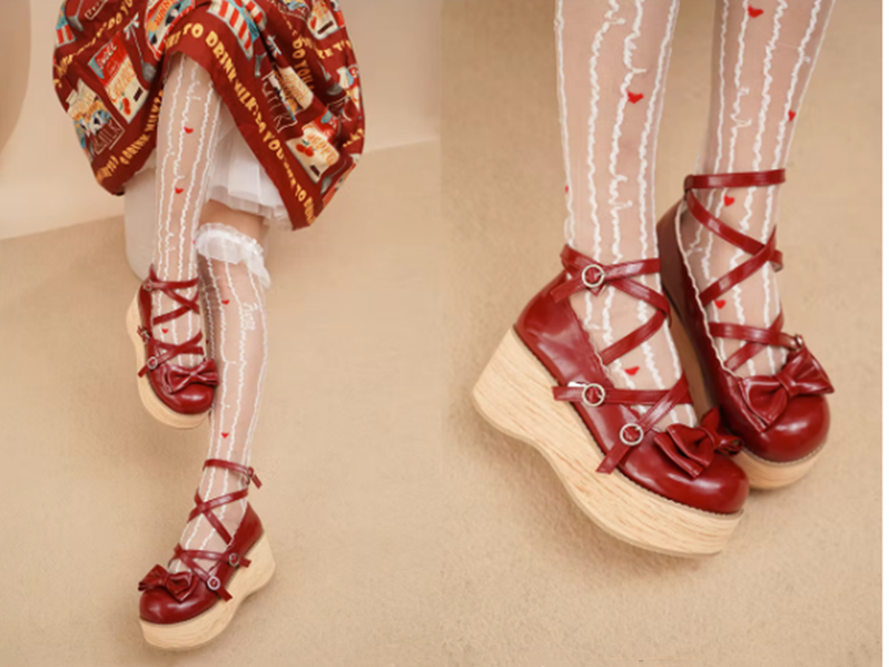 MODO - Sweet Lolita Round-Toe Platform Shoes