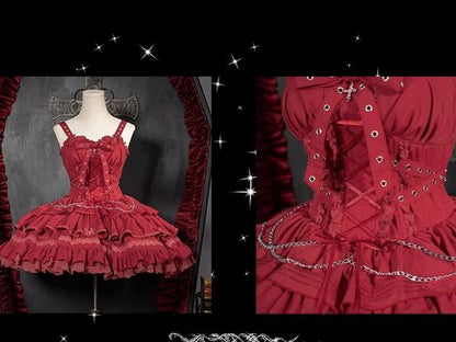 OCELOT - Contract Cross - Gothic Elegant Bubble Sleeve Bolero