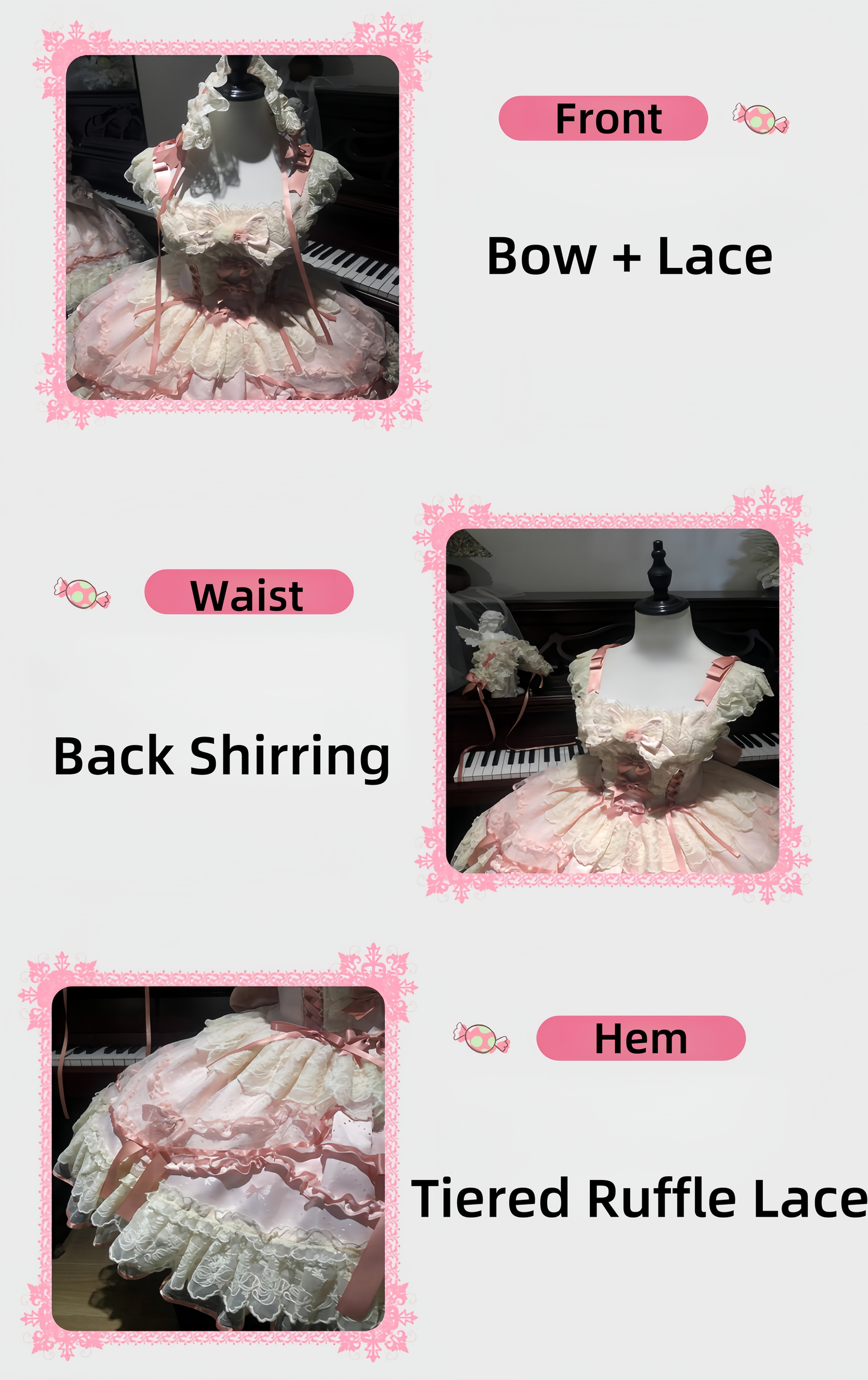 Sugar Girl - Dream Whisper Butterfly - Ballet-Inspired Sweet Lolita JSK Dress